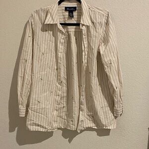 Cream Striped Blouse